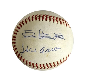 Home Run  Kings: Hank Aaron & Sadaharu Oh Autographed Baseball